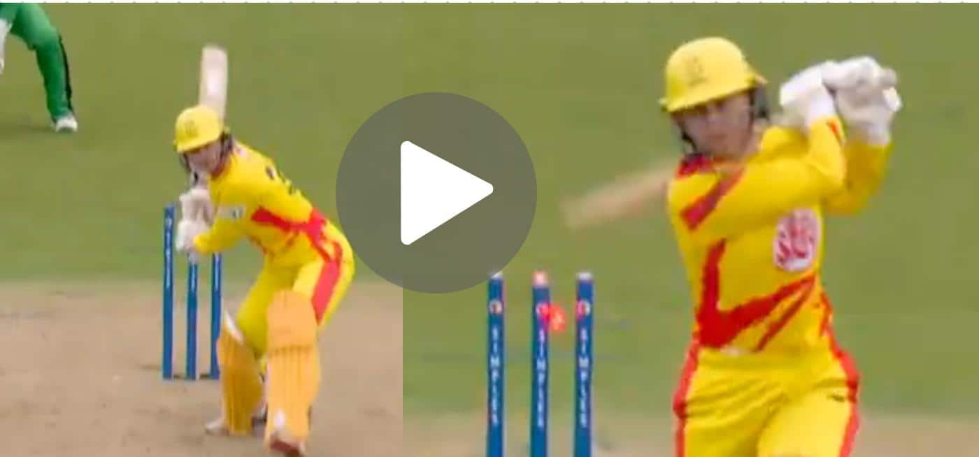 [Watch] Trent Rockets Batter Knocked Over By Clever Slower-Ball From Lauren Cheatle